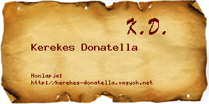 Kerekes Donatella névjegykártya