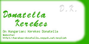 donatella kerekes business card